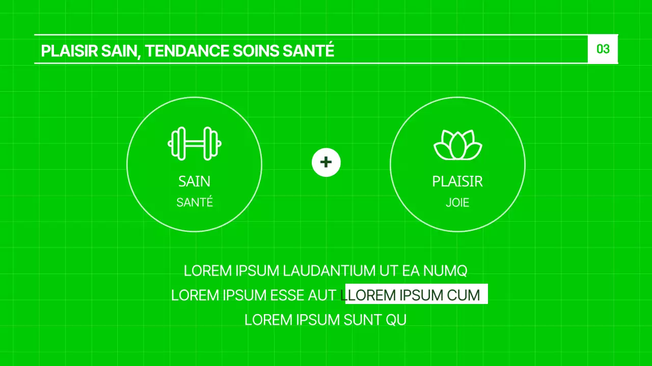 Un modèle moderne qui met en valeur la dernière tendance des "plaisirs sains" et de l'alimentation saine en chartreuse et en vert.