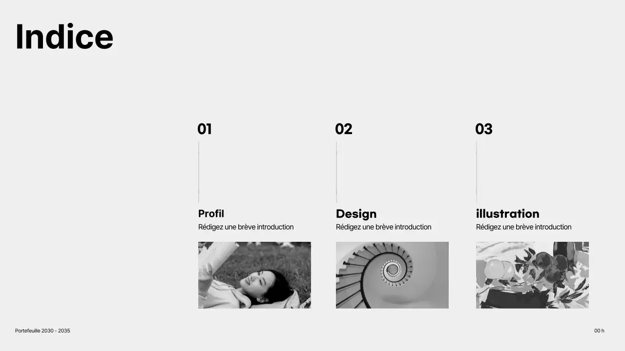 Portefeuille de design simple