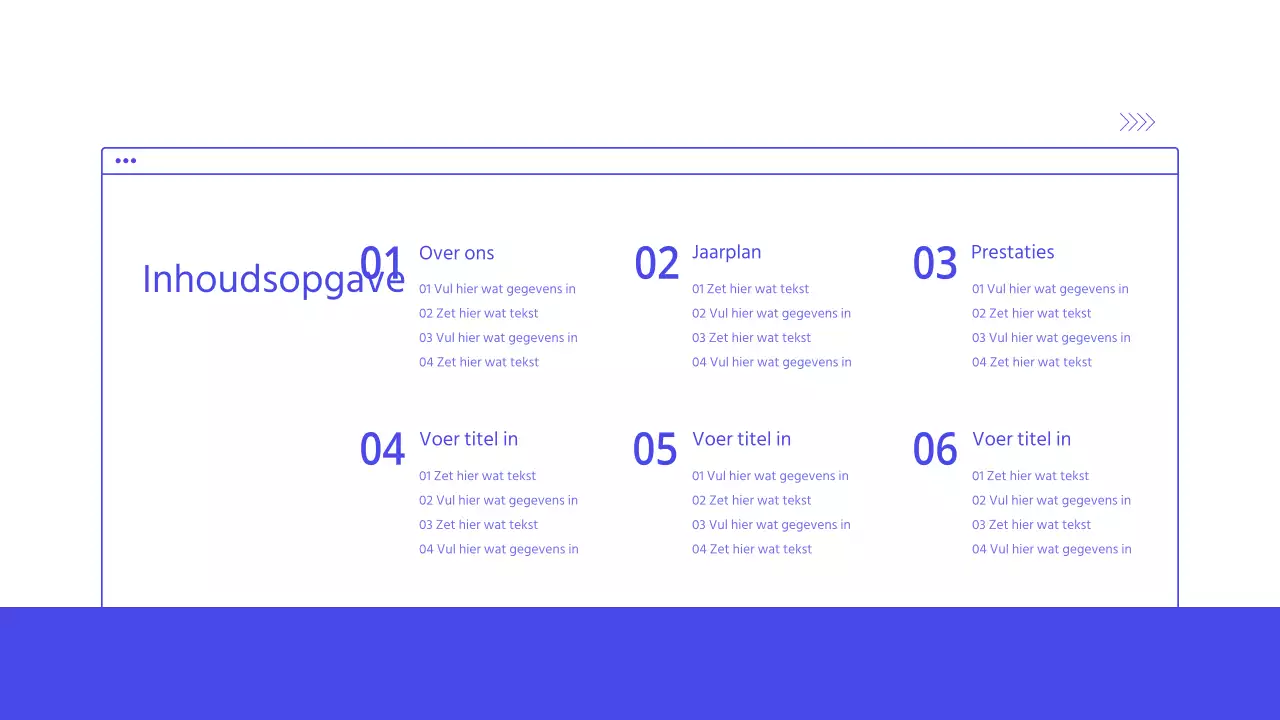 Blauw-wit bedrijfsplan bedrijfspresentatie PPT