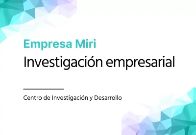 Empresa con motivo geométrico en tonos azules