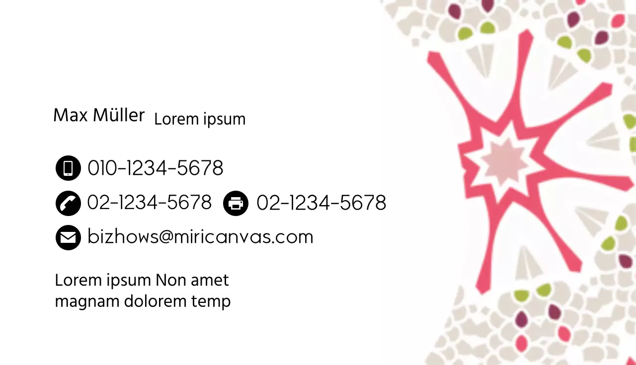 Firmenvisitenkarten mit Mustern