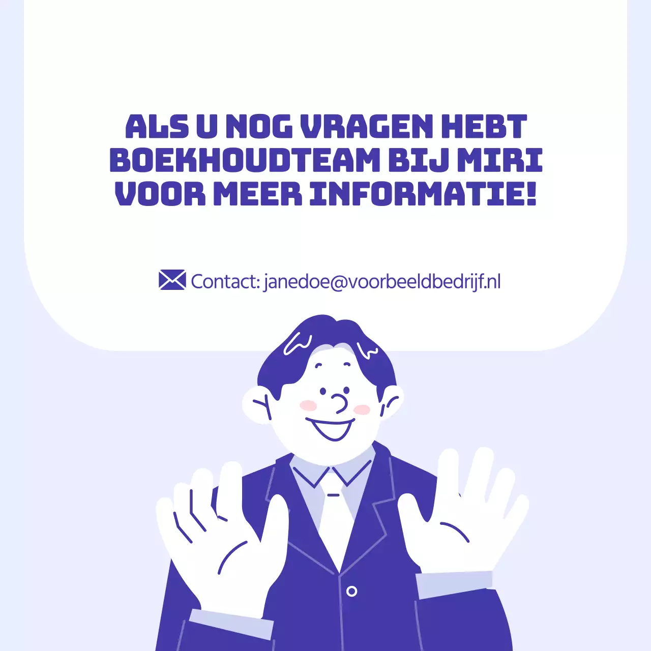 Blauwe, minimalistische pensioeninformatie