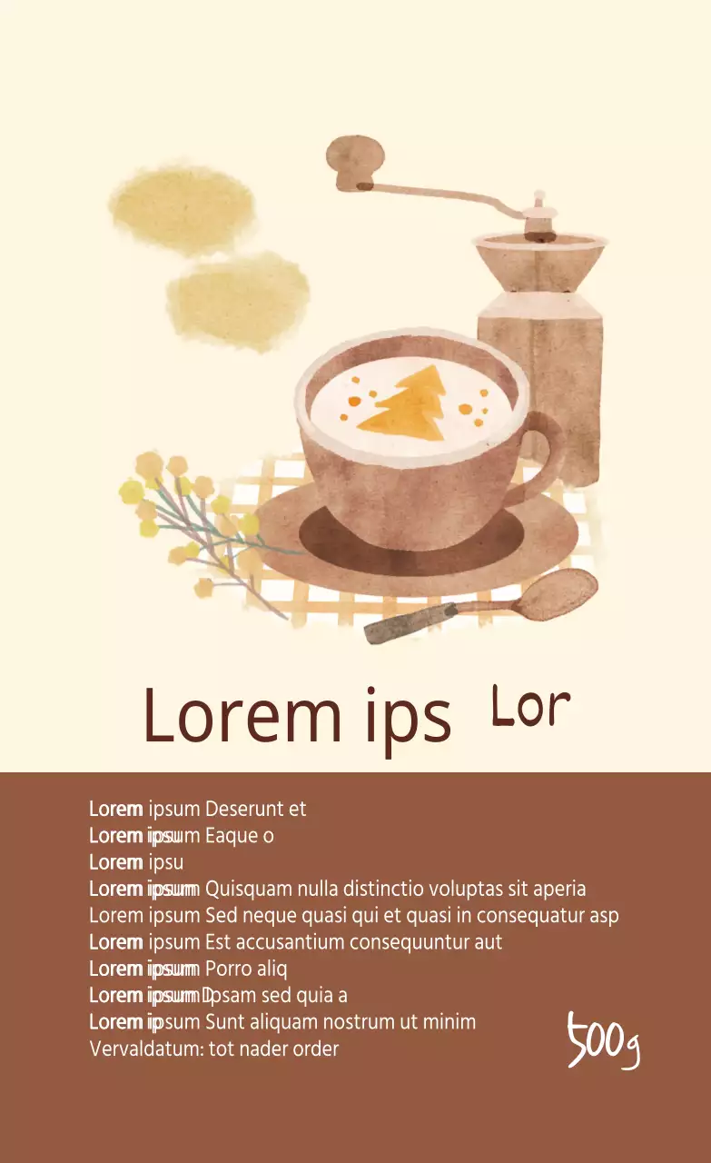 Ivoorbruin illustratie café-mokka poeder