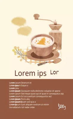 Ivoorbruin illustratie café-mokka poeder