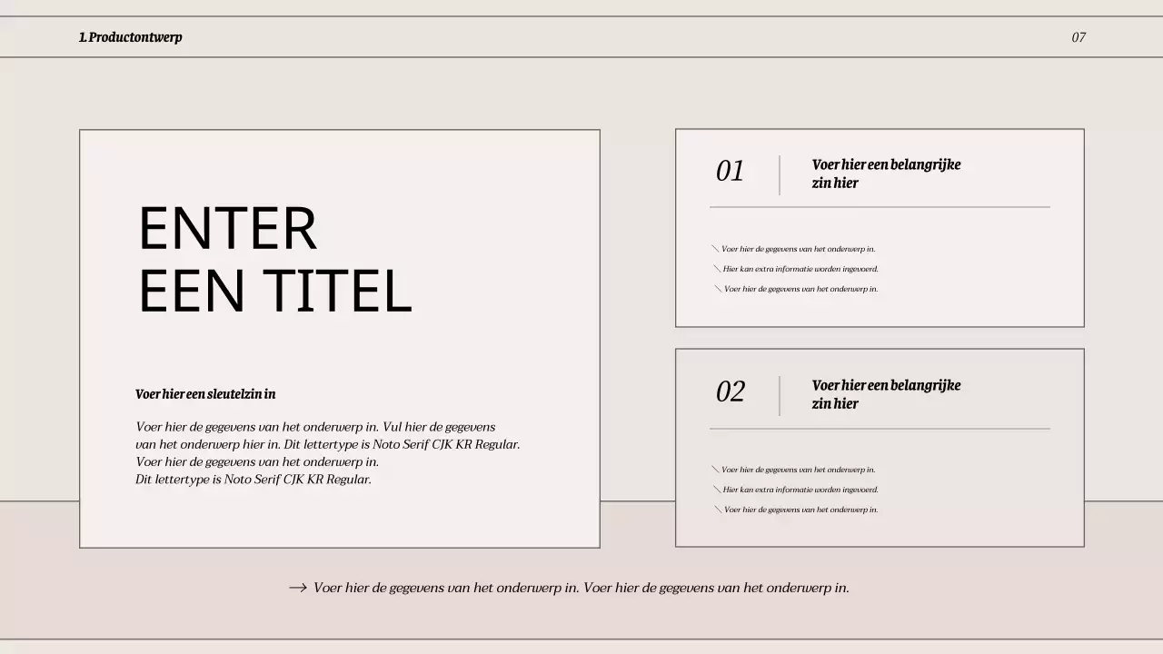 Strak gelijnde conceptportfolio in gebroken wit en zwart