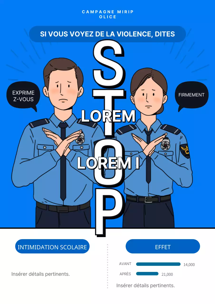 La campagne bleue et blanche Stop School Violence