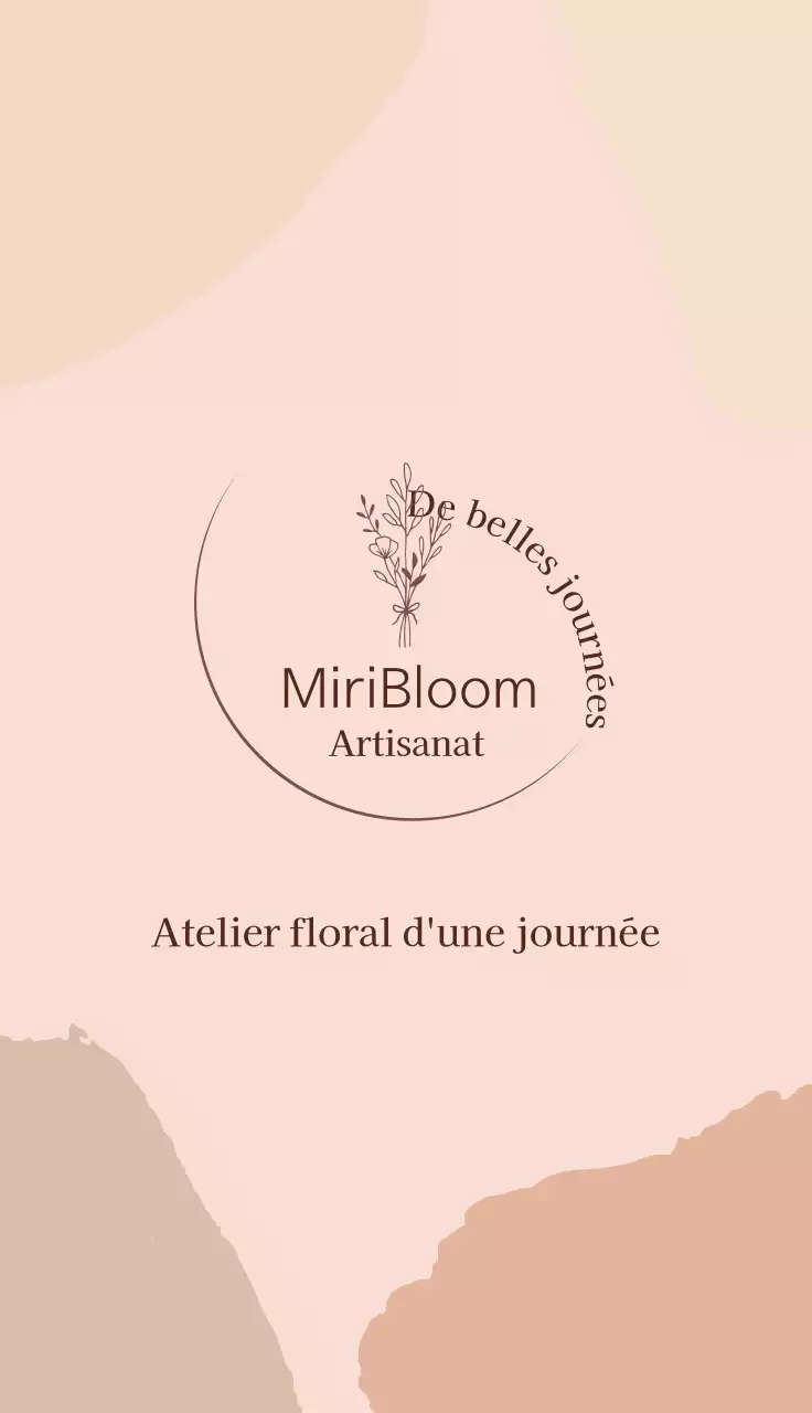 illustration marron boutique de fleurs vintage fleuriste