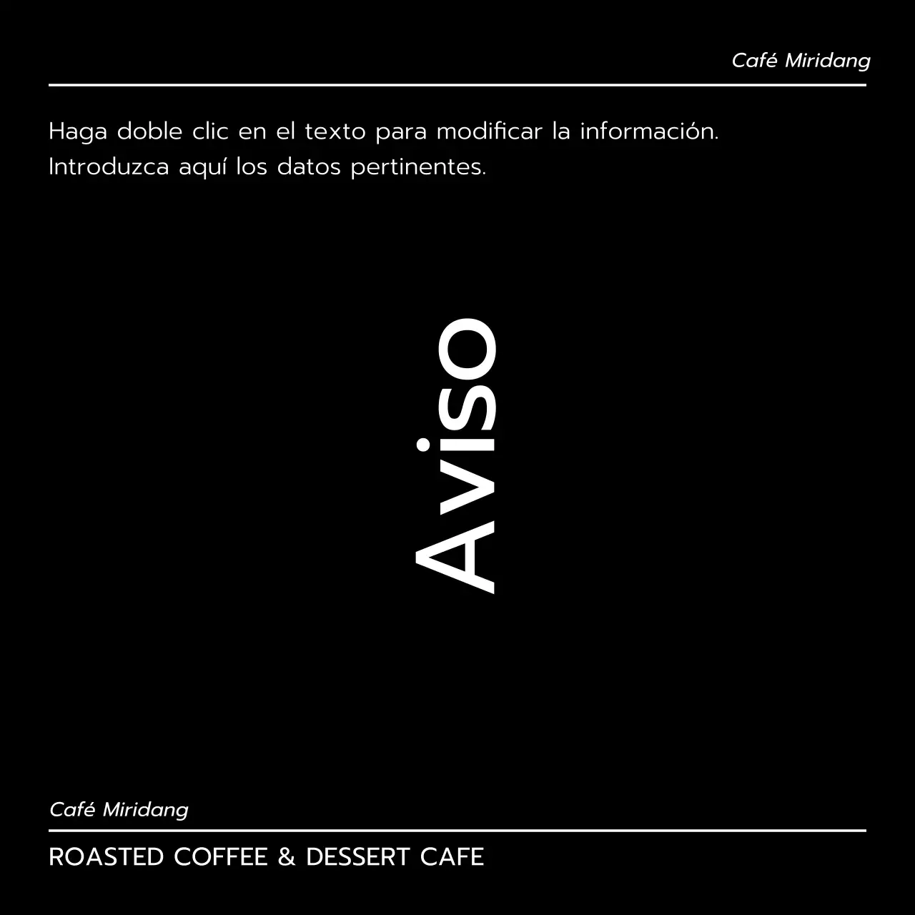 Paquete de café minimalista en blanco y negro