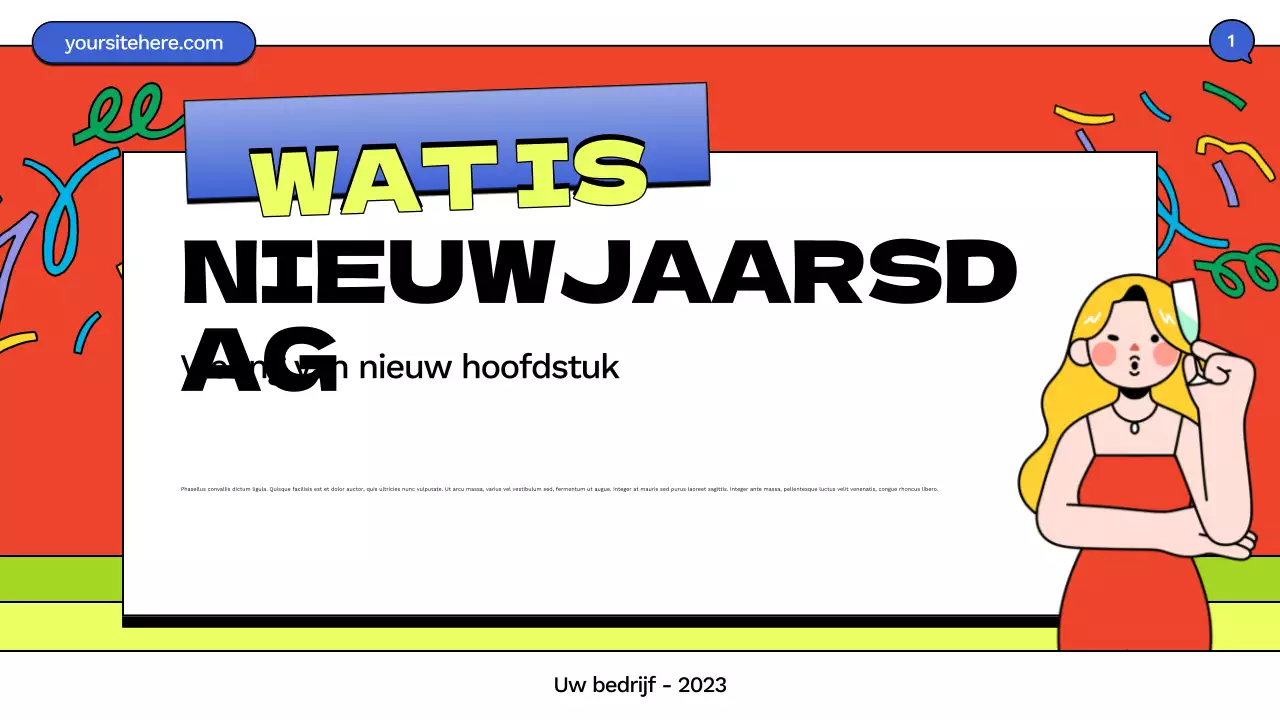 blue comic nieuwjaarspresentatie