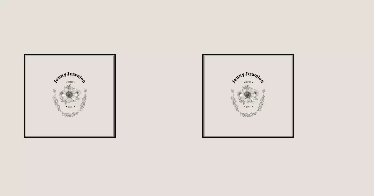 Beige eenvoudige bloem illustratie