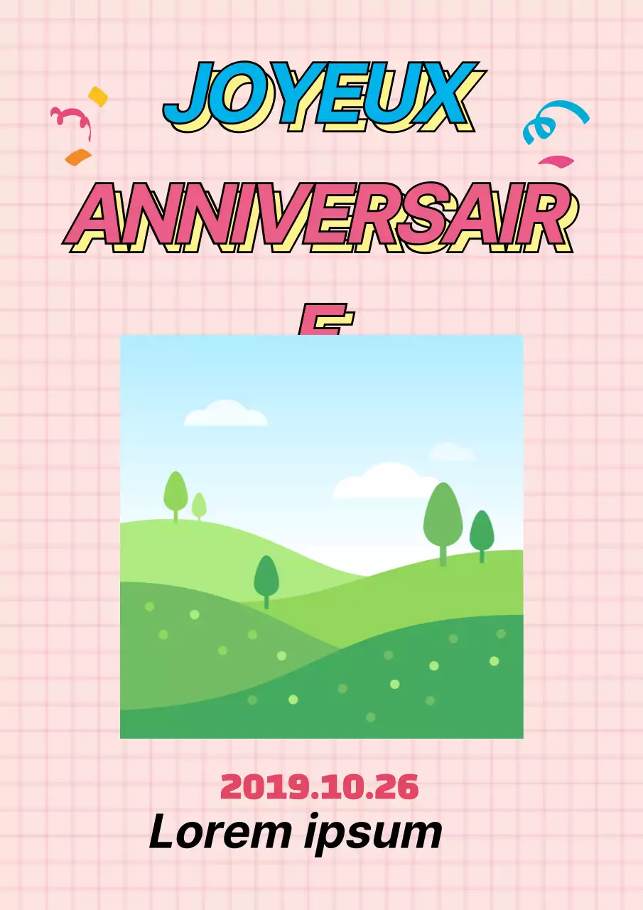 Message de joyeux anniversaire avec une photo rose