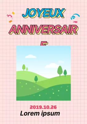 Message de joyeux anniversaire avec une photo rose