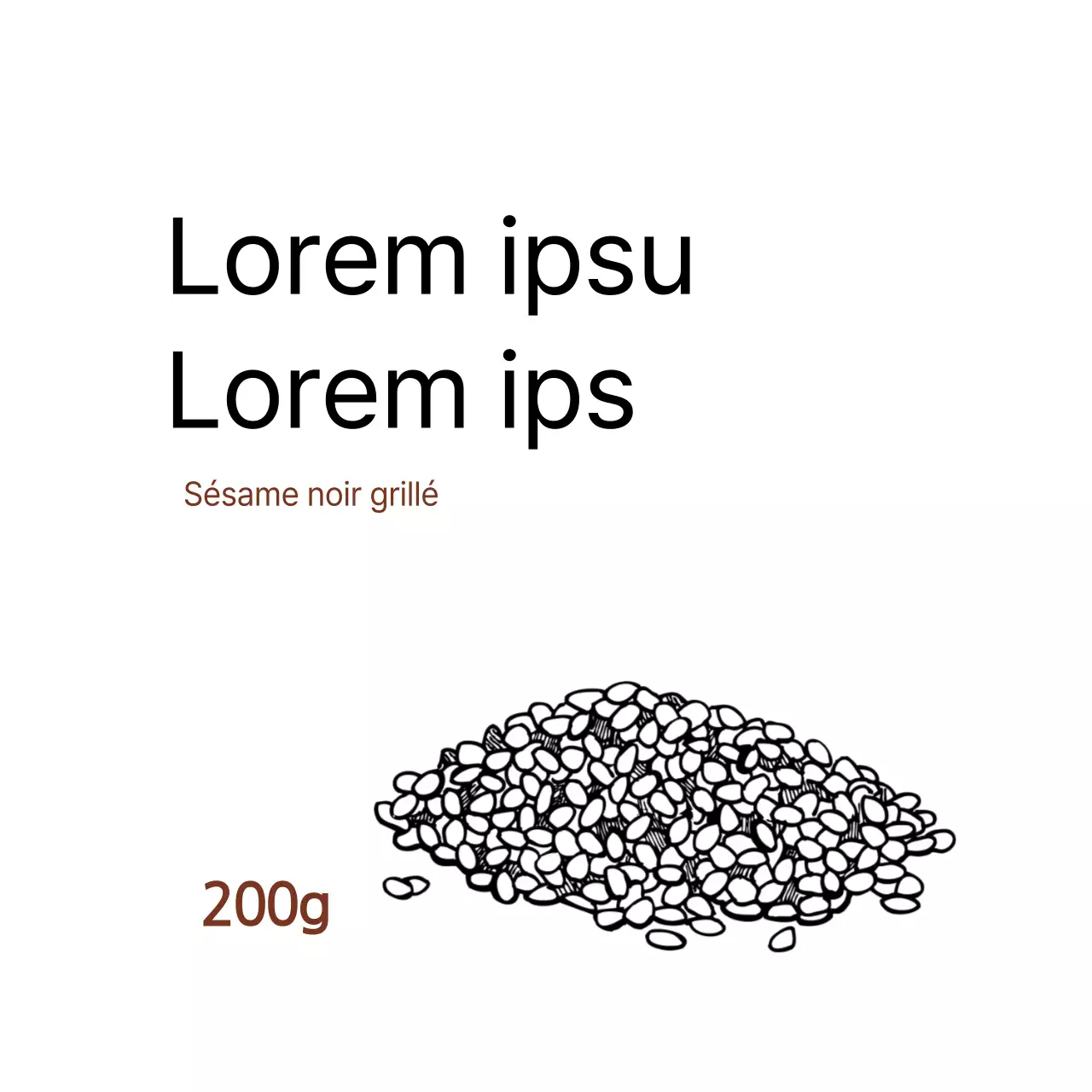 Illustration blanche Clean Food Black Sesame Label