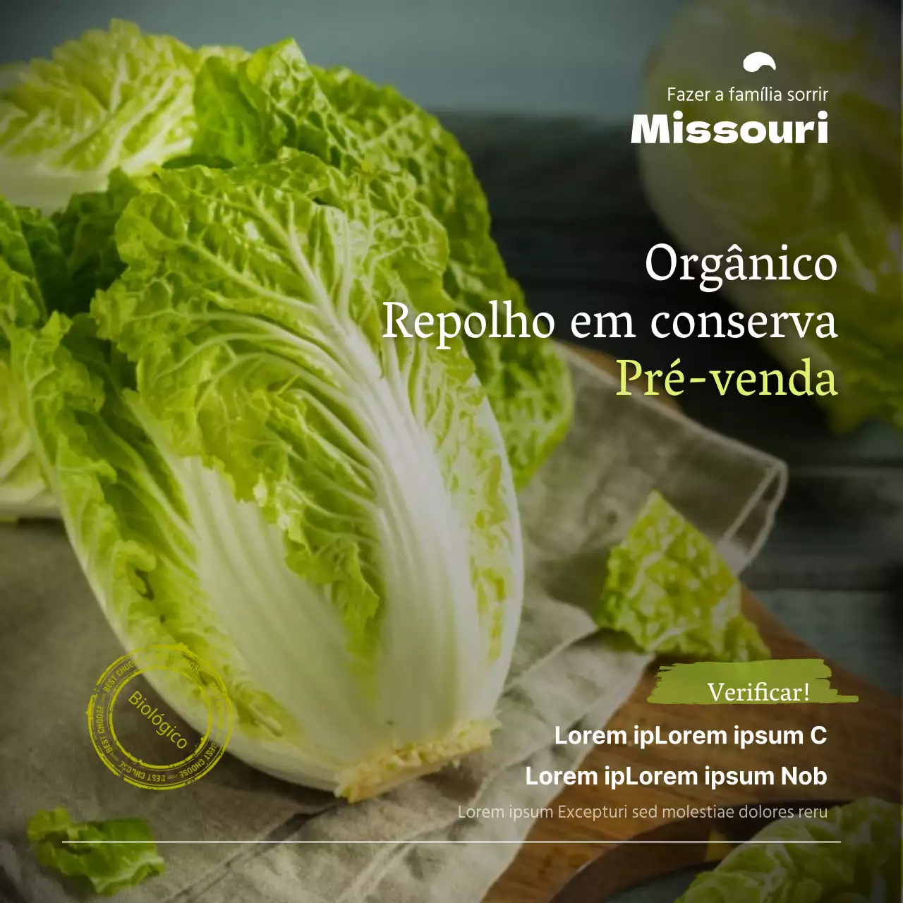 Couve de conserva biológica