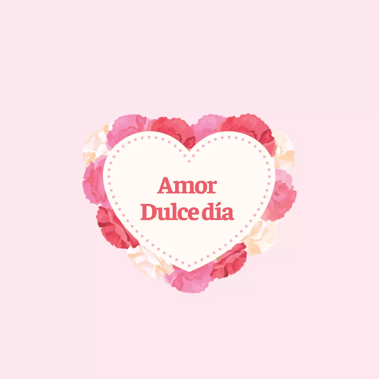 Etiqueta rosa ilustración corazón sentimental San Valentín