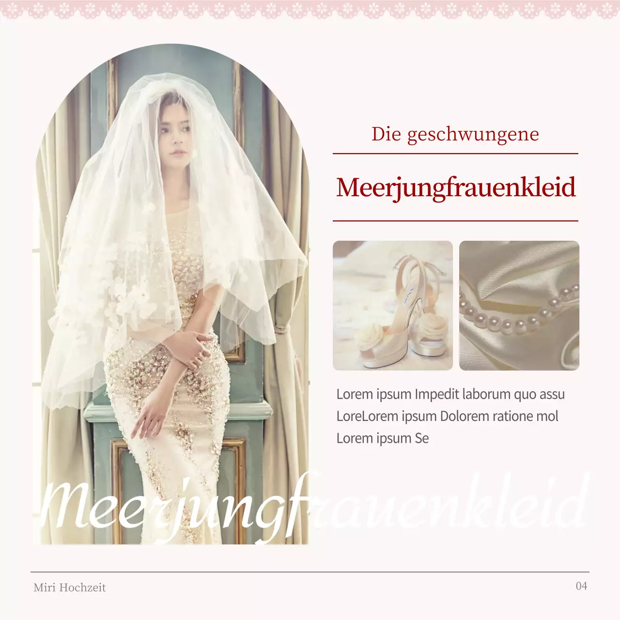 Klassische Brautkleider nach Figurtyp in Rosa erklärt