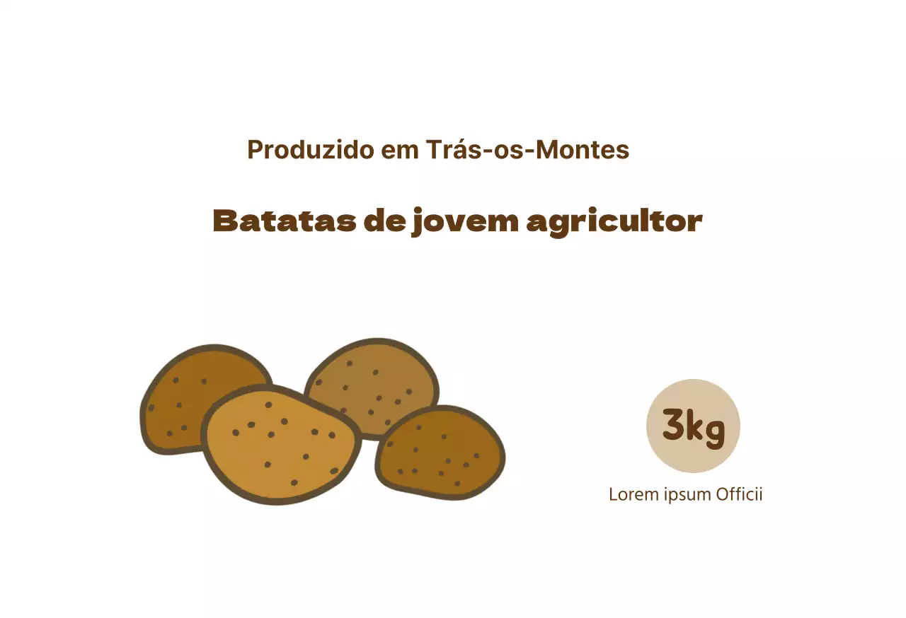 Batatas castanhas do jovem agricultor