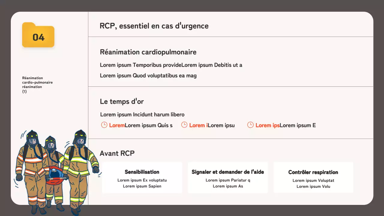 Formation à la sécurité incendie avec un concept d'explorateur de fichiers beige