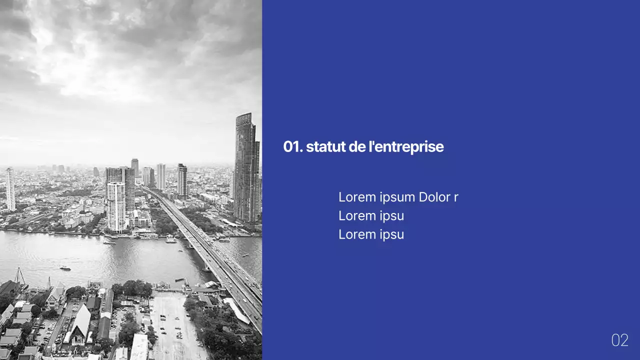 Profil d'entreprise simple