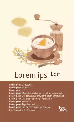 Illustration brun ivoire café moka poudre