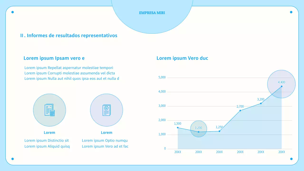 Gráficos e infografías con círculos en tonos pastel azules