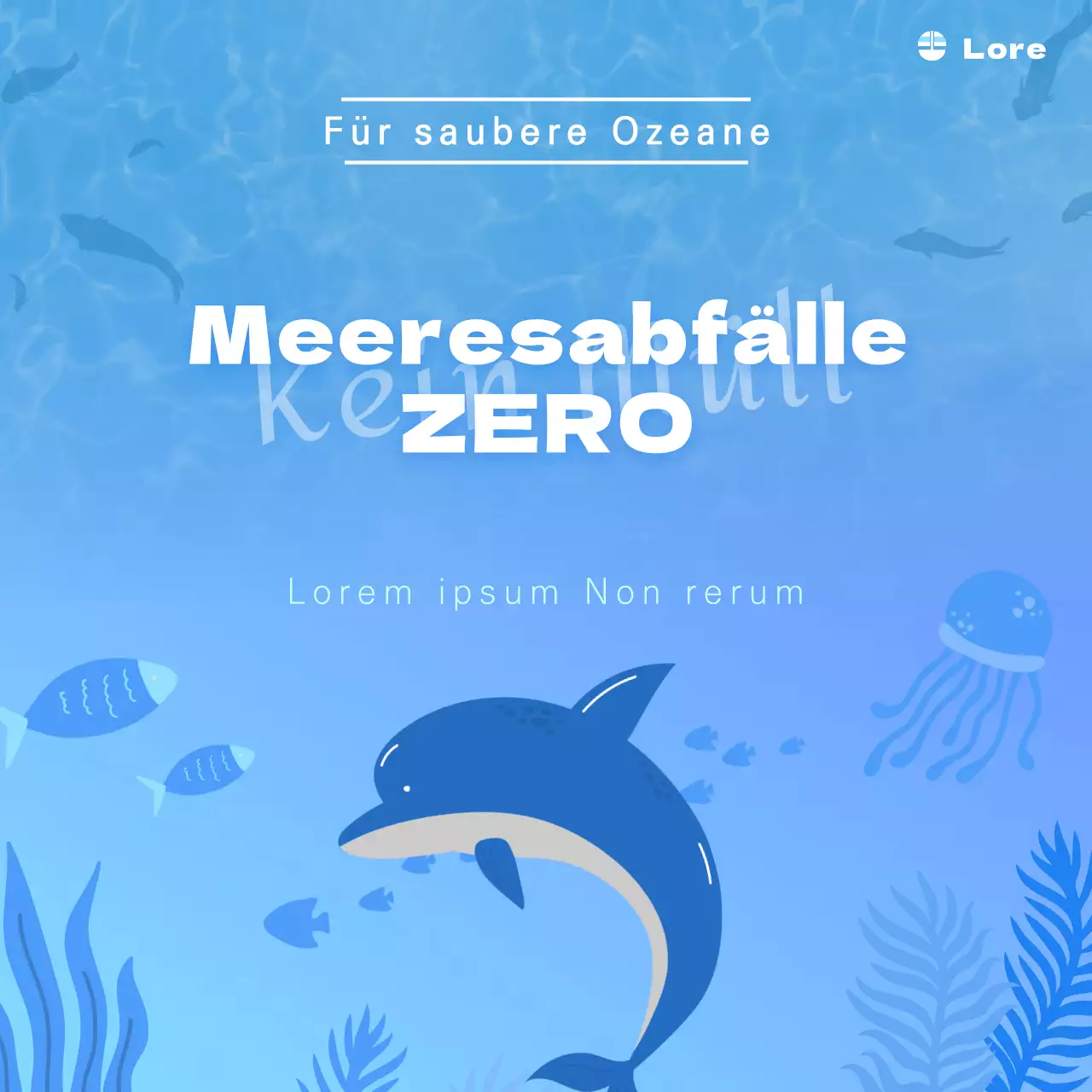 Meeresmüll im meerblauen Instagram-Feed