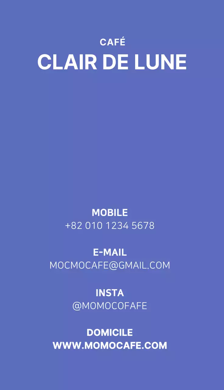 illustration de café violet illustration de café simple carte de visite pour café