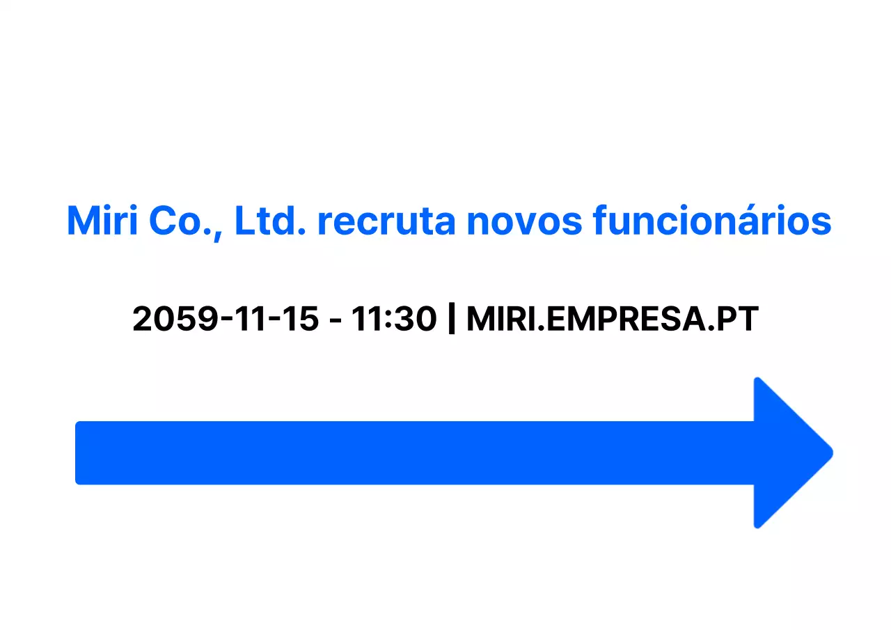 Ilustração simples em azul e preto com indicações para o local da entrevista de recrutamento