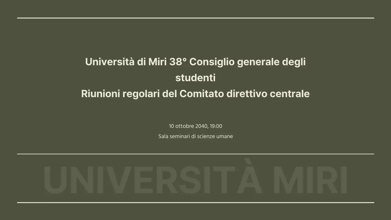 Una normale riunione del consiglio studentesco in kaki e con un look pulito