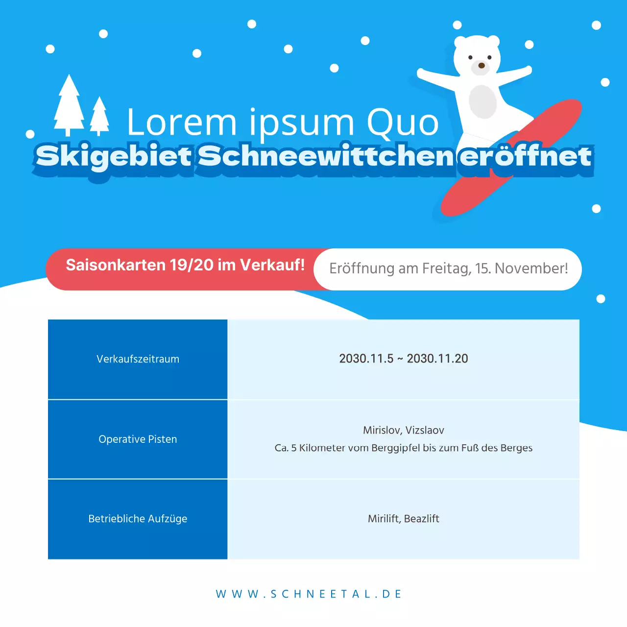 Saisonkarten für Skigebiete