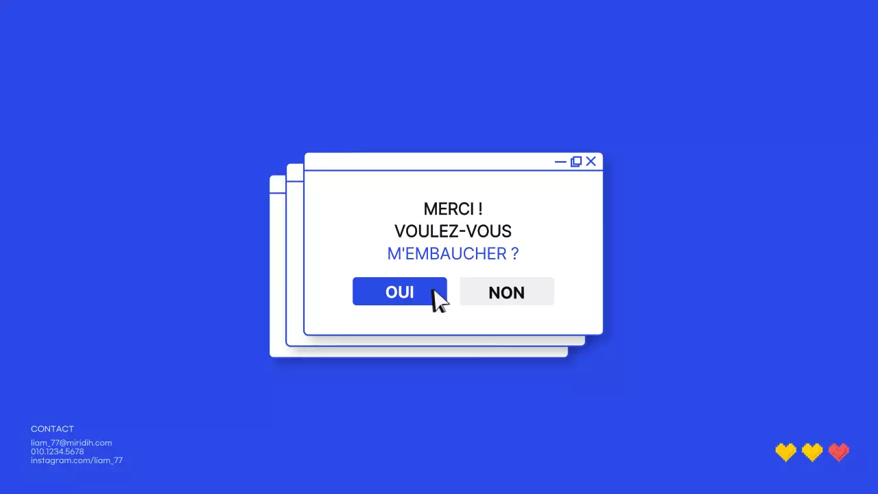 Portefeuille d'emplois bleu et simple