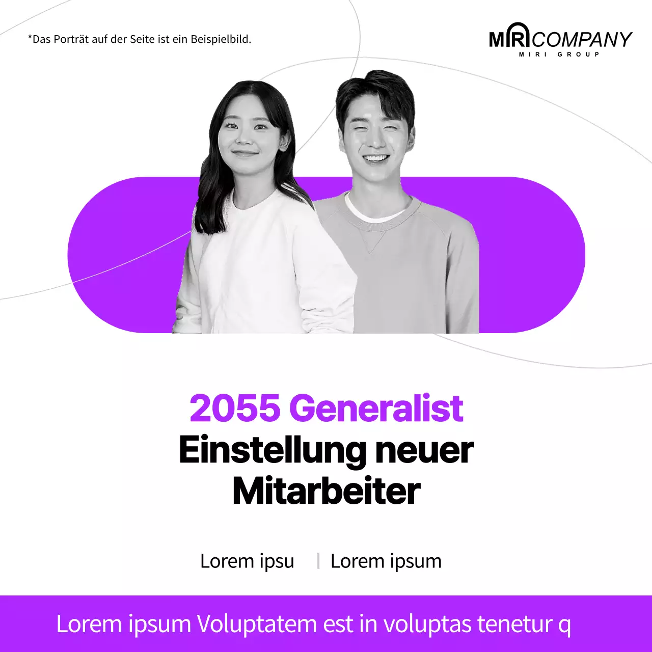 Ein klarer, lila-grauer Leitfaden für die Einstellung neuer Mitarbeiter