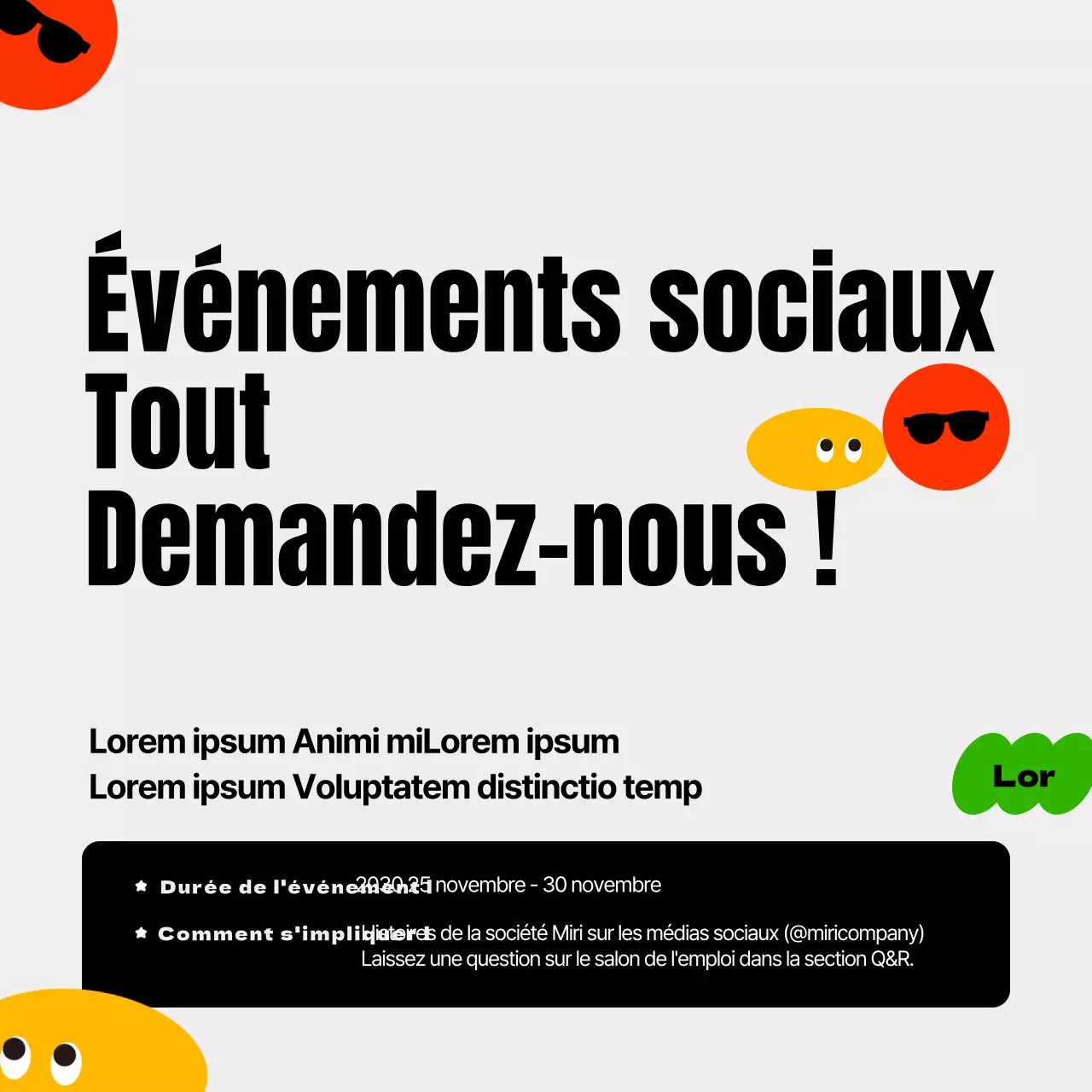 Des salons de l'emploi en ligne avec des concepts colorés et mignons