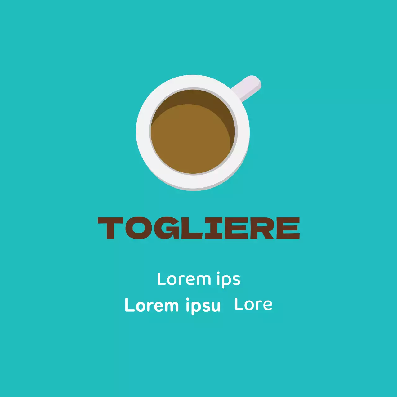 Etichetta illustrata marrone menta per la confezione del caffè