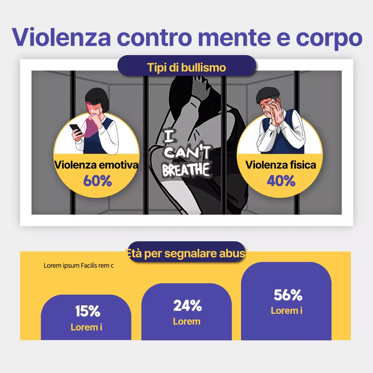 Una campagna per una causa sociale con un tocco di blu