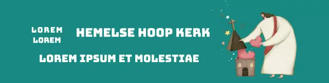 Groen karakter illustratie kerk promotie