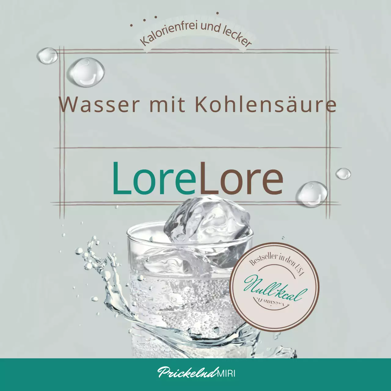 Wie man prickelndes Wasser mit einem beruhigenden türkisfarbenen Thema verwendet