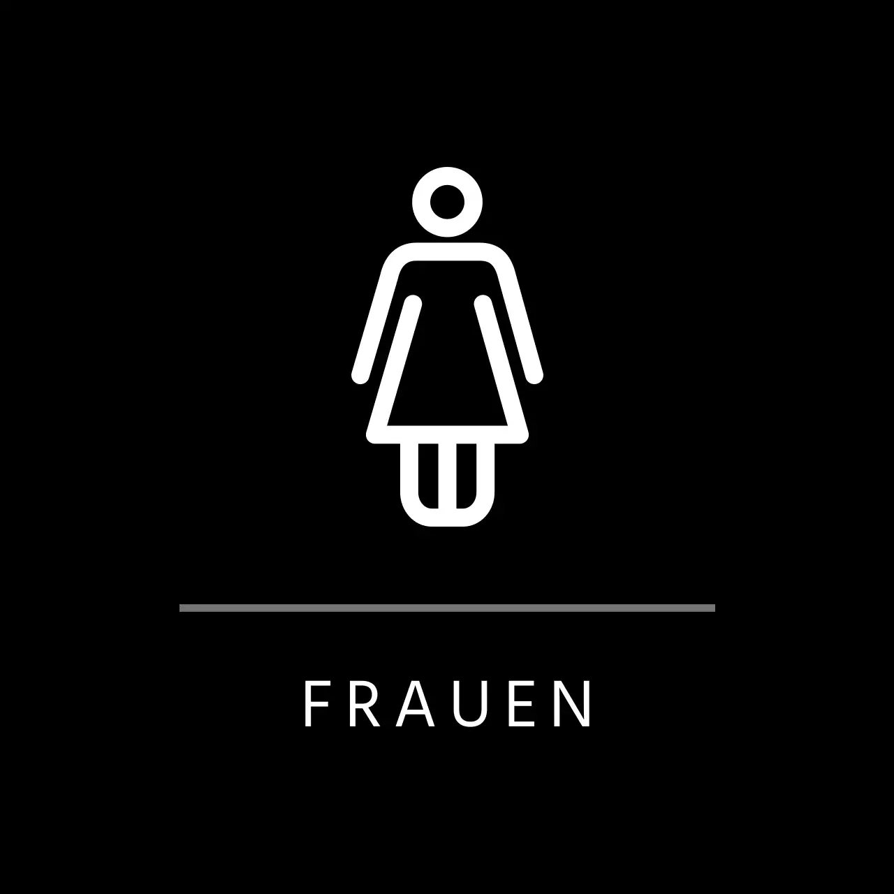 Schwarze einfache Beschilderung