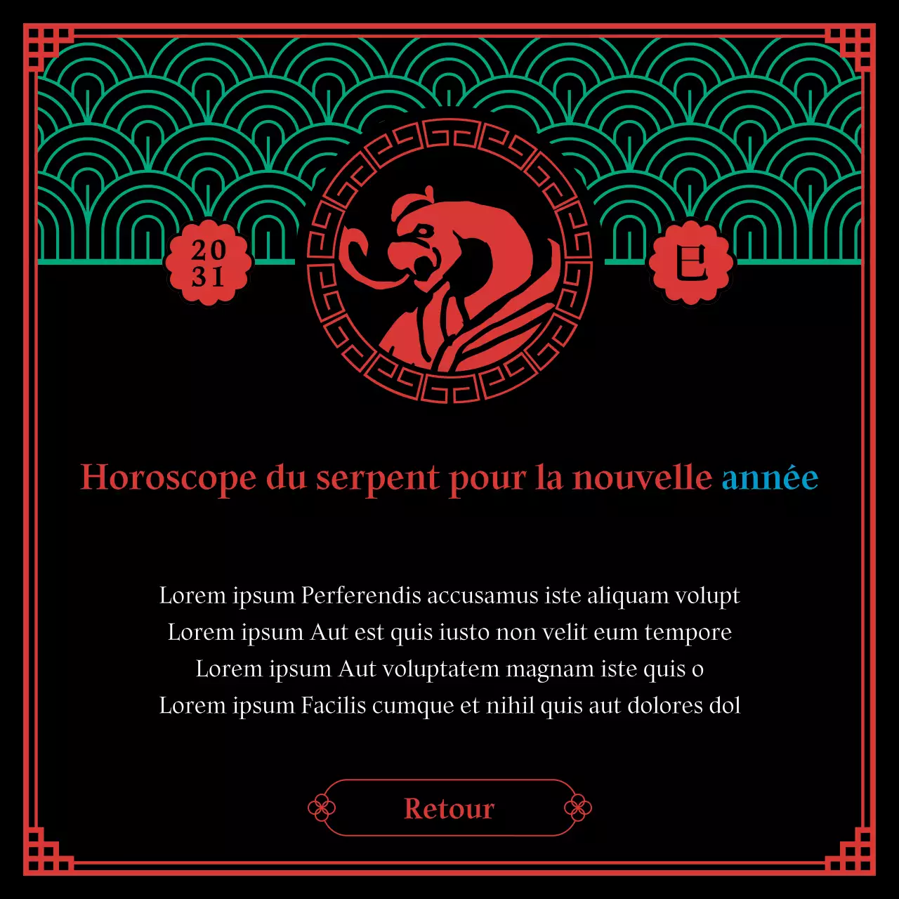 Concept chamanique noir et pentagonal de l'horoscope zodiacal du Nouvel An