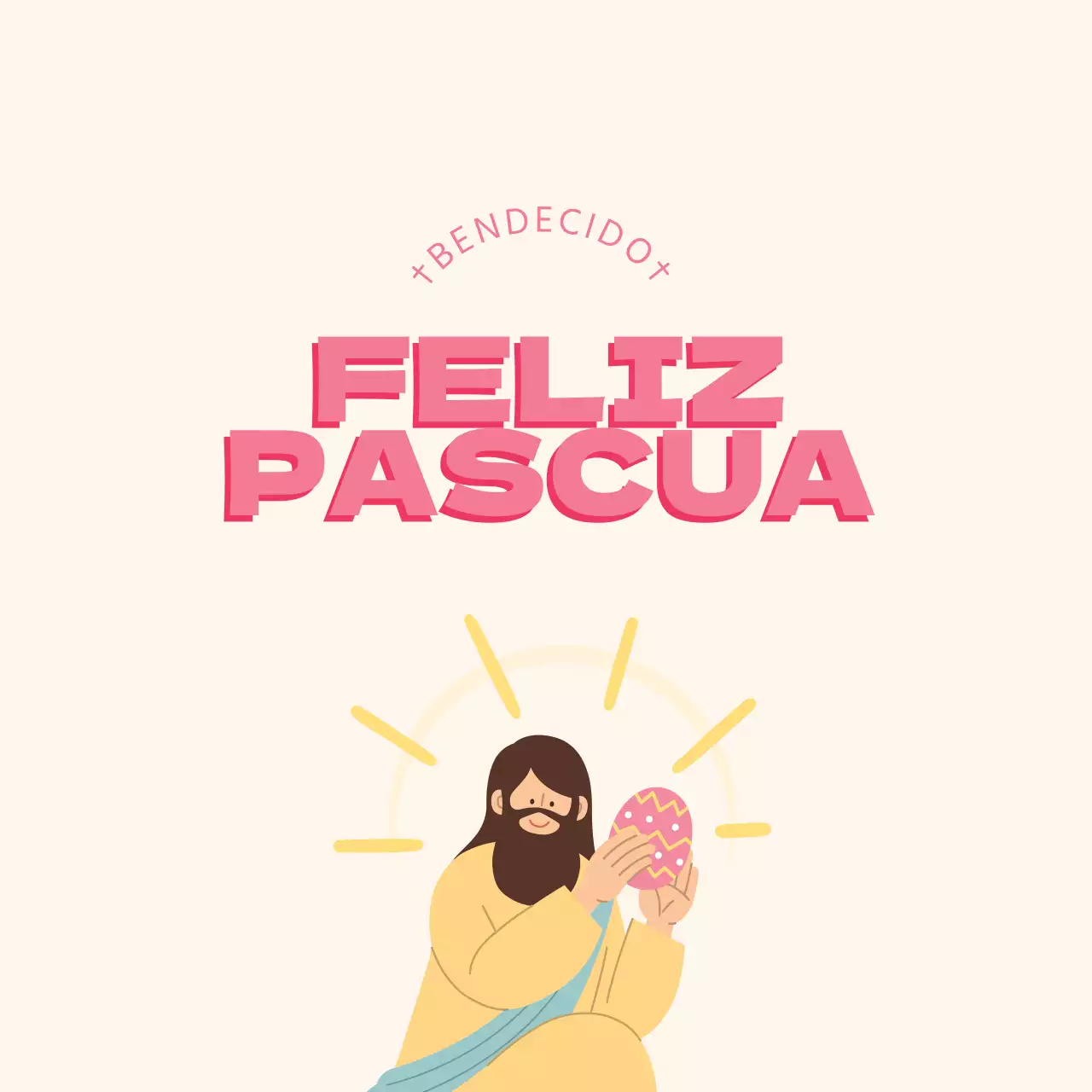 Rosa amarillo ilustración linda iglesia etiquetas de Pascua