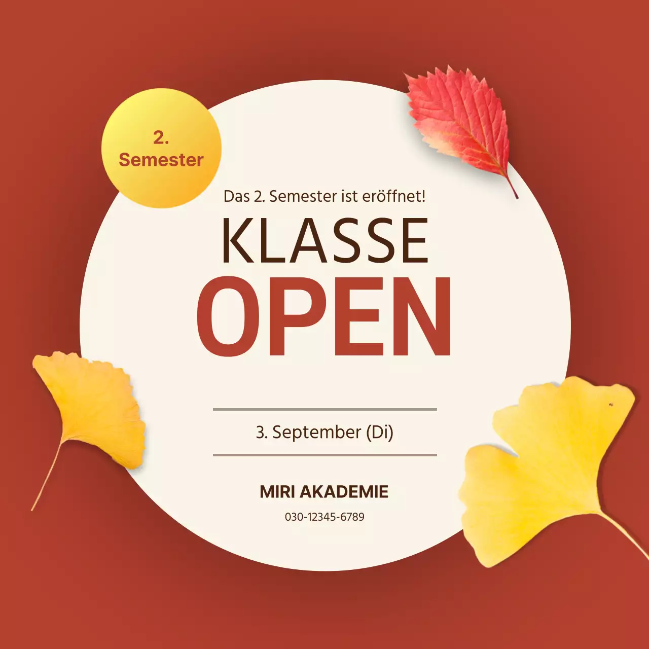 Herbstsemester beginnt