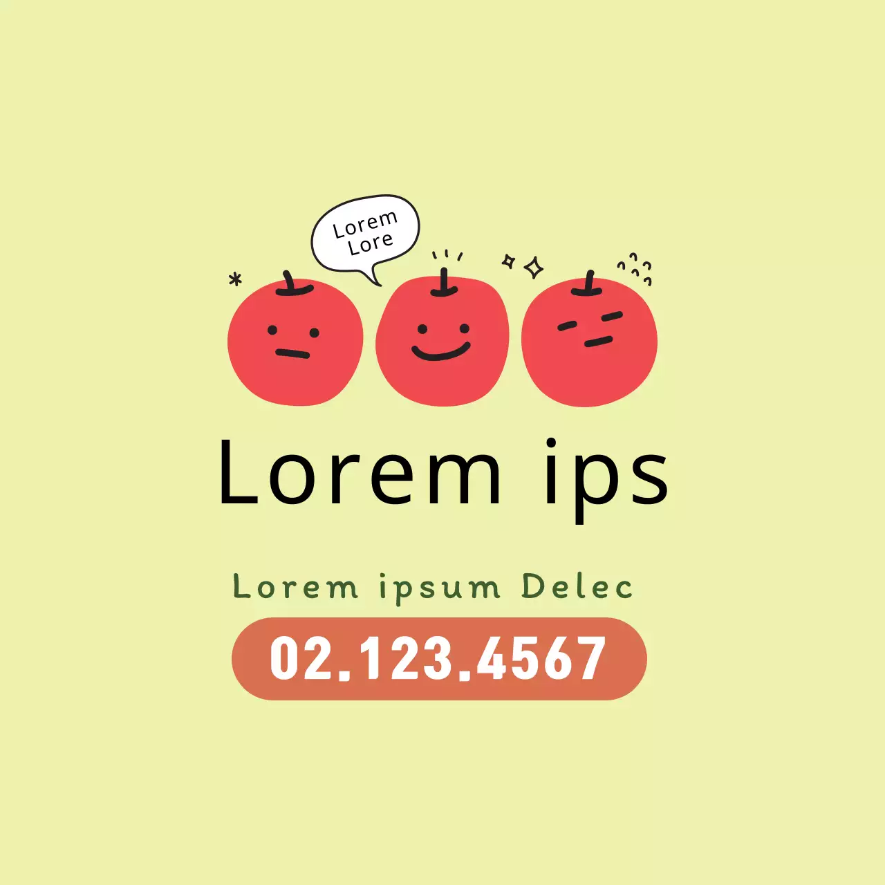 Grüne Illustration niedliche Apfelfarm