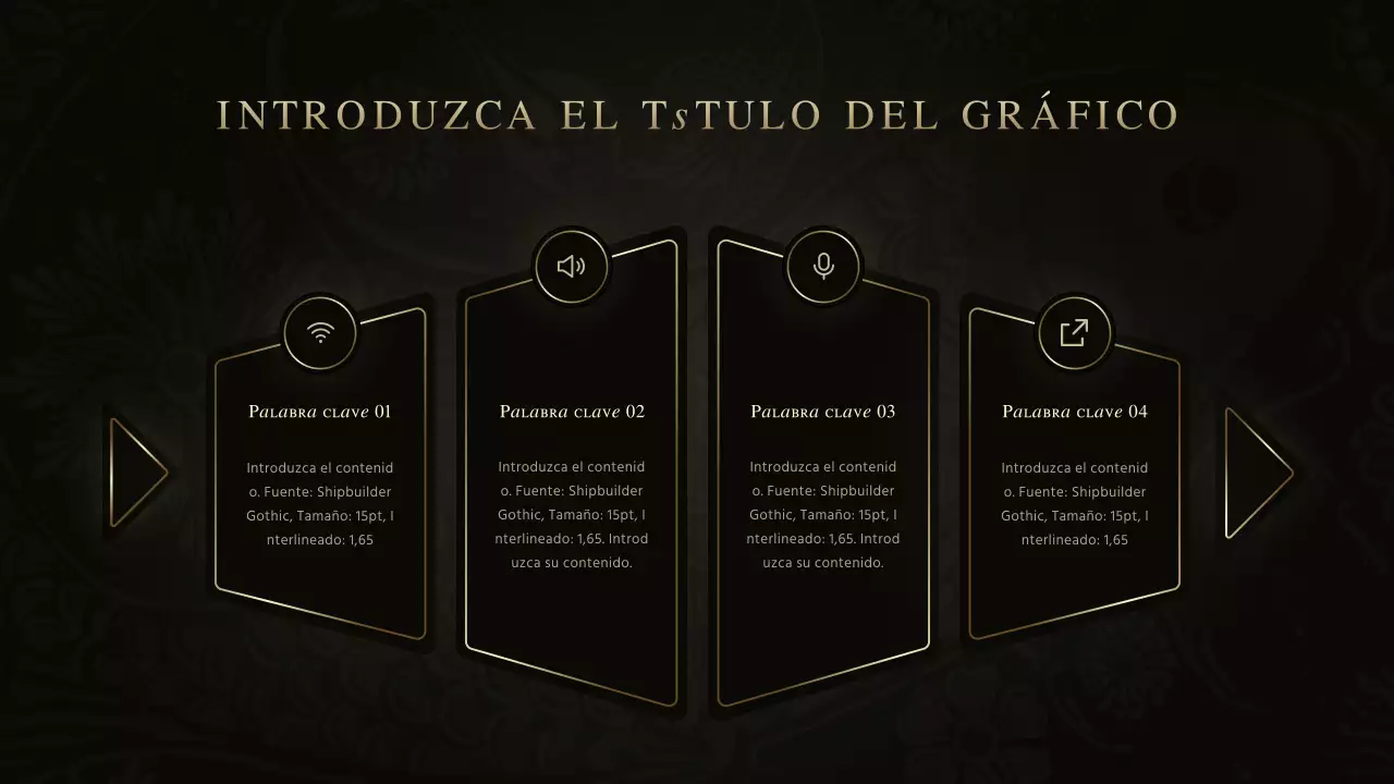 Tabla de espinas de pescado Gourmet Jean Concept en negro y dorado