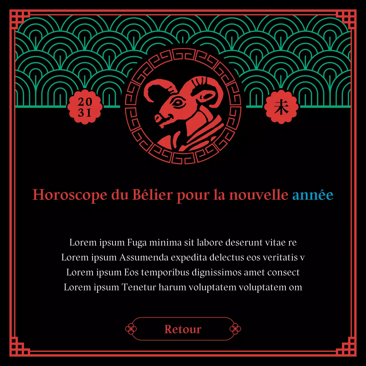 Concept chamanique noir et pentagonal de l'horoscope zodiacal du Nouvel An