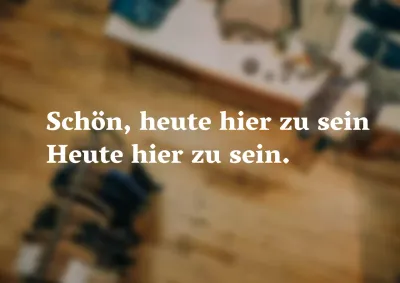 Textuelle Innenbeschriftungen in einem emotionalen Stil