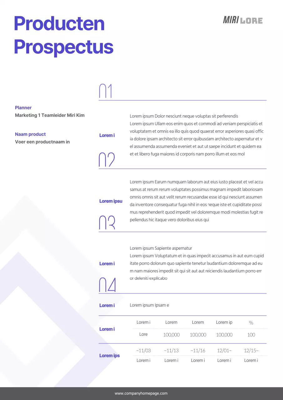 Een schone, blauwgrijze productbeschrijving