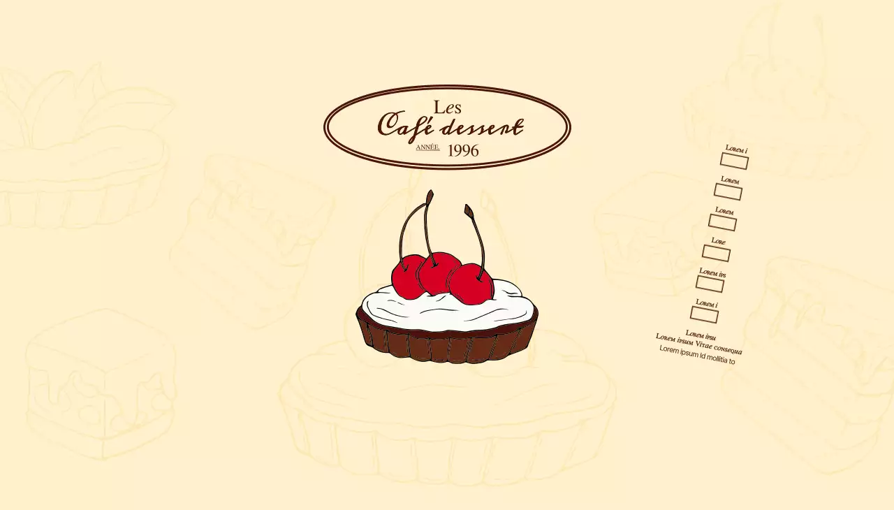 Promouvoir et informer les cafés à l'aide d'un logo émouvant en brun rougeâtre et jaune pâle