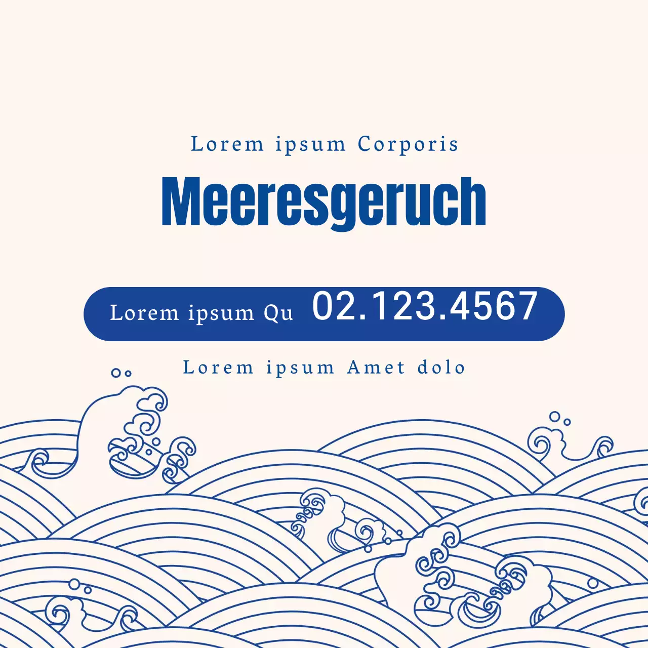 Blaue Illustration traditionelle Fischkurierlieferung