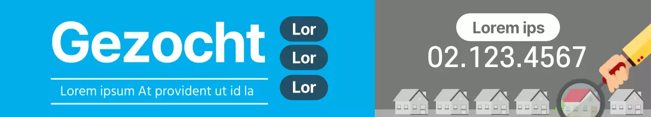 Blauwe illustratie schoon eigendom promotie