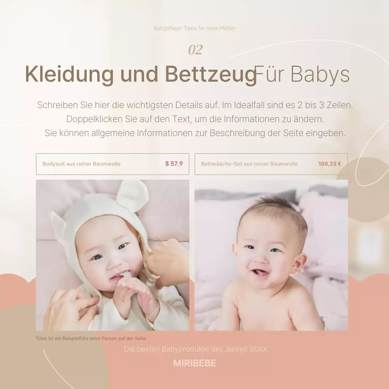 Wie man empfindliche rosa und beige Babyhaut pflegt